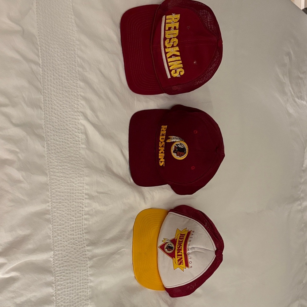 Vintage Redskins Hats Set